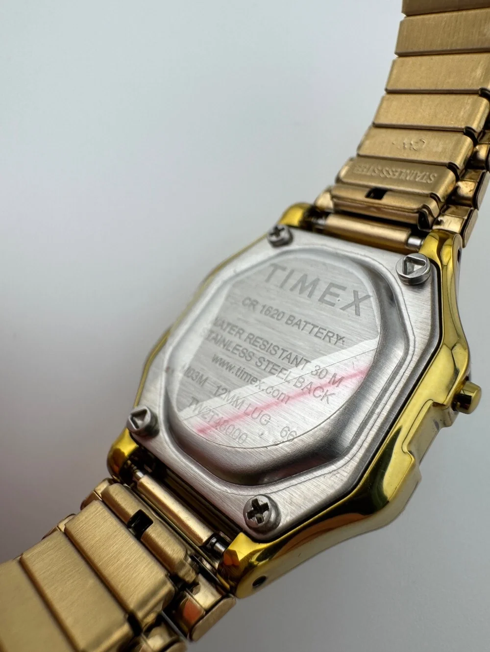 Gold Digital Watch for Women Vintage Style Stainless Steel Bracelet Alarm